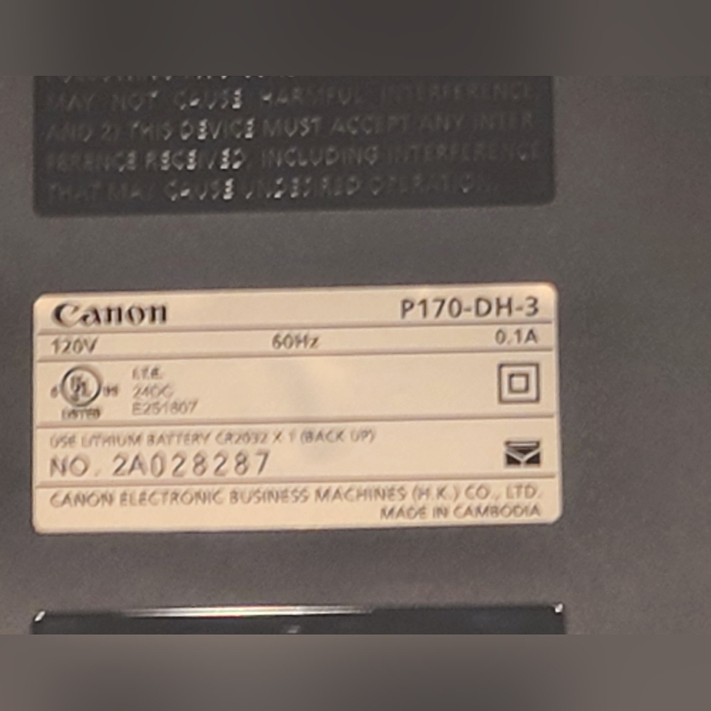 CANON P170-DH Printing Calculator TESTED - WORKING with 3 paper spools - Picture 6 of 7